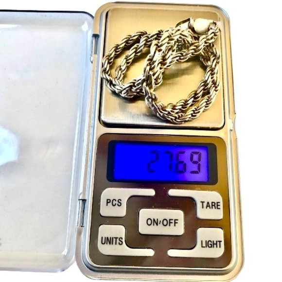 Aurafin Italy Sterling Silver 925 Braided Chain Lobster Clasp 18" - Picture 8 of 11